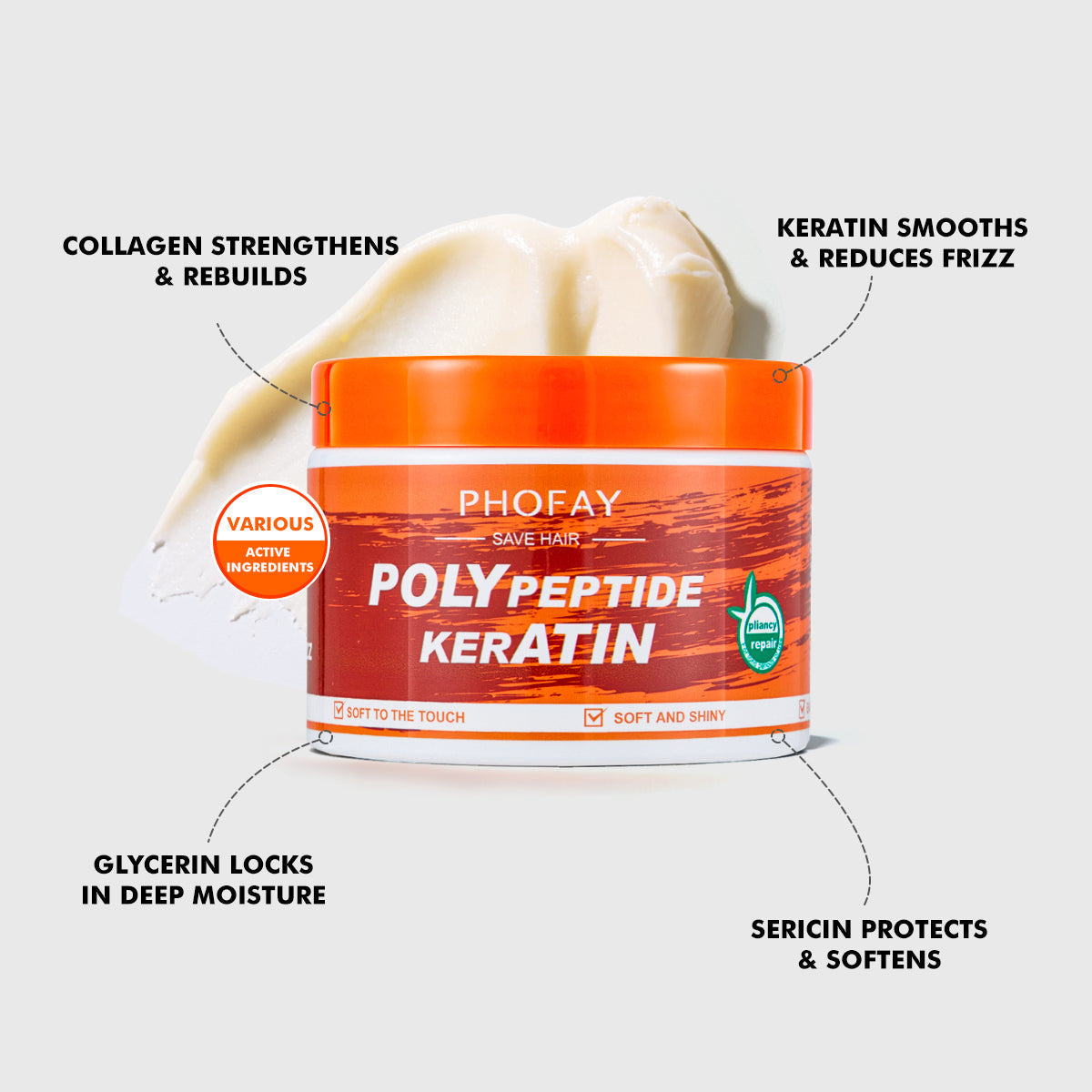 PHOFAY POLY KERATIN BURNT HAIR RESTORATION CREAM